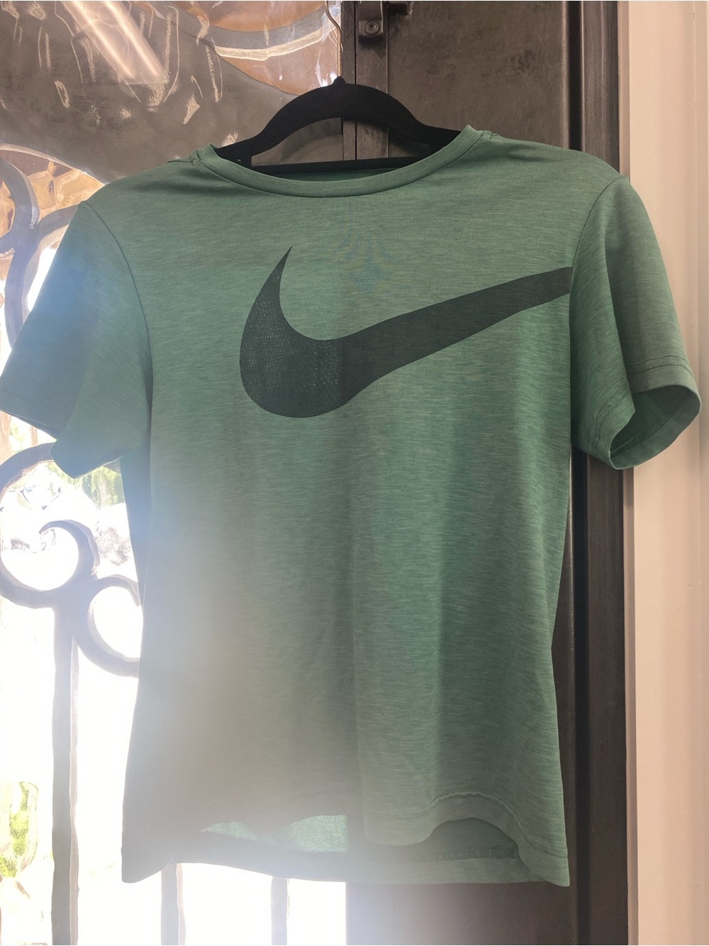 Nike Green Short Sleeve Tee with Black Swoosh